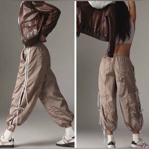 Anthropologie Daily Practice Side-Tie Twist Balloon Pants, Size L